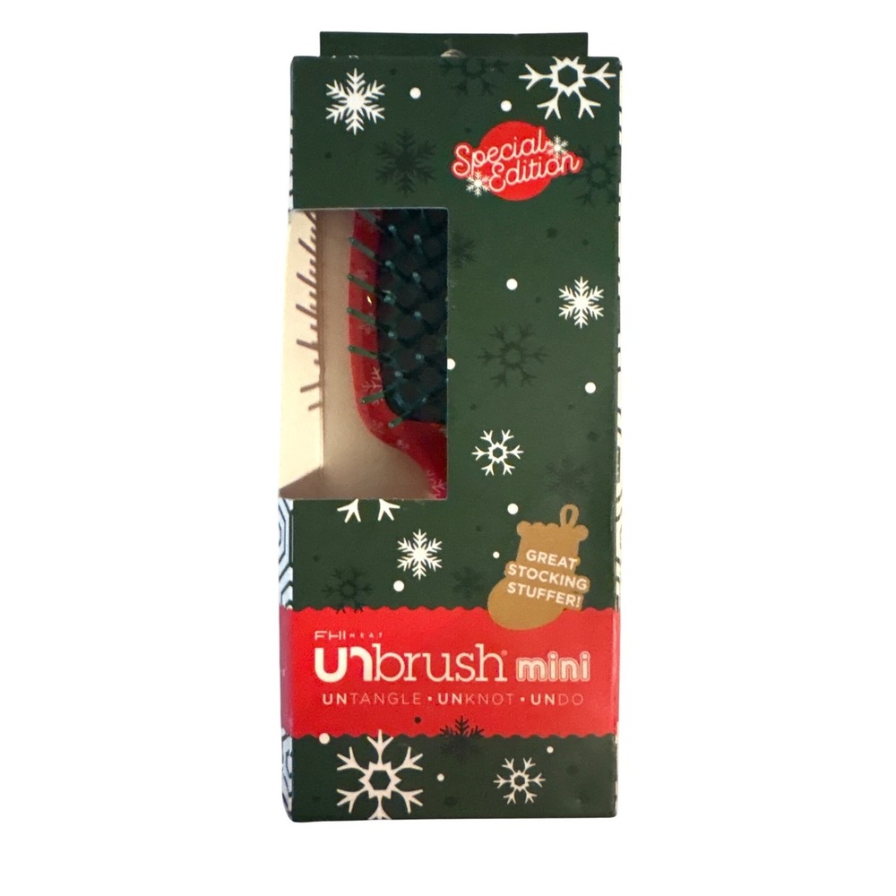 NEW Unbrush Mini‎ Hair Brush Detangler Christmas Special Edition